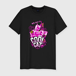 Мужская slim-футболка Cool cat- Killer queen- Jo jo