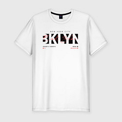 Мужская slim-футболка Brooklyn, BKLYN