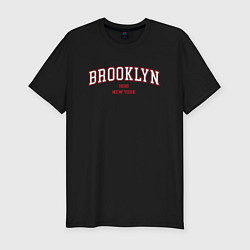Футболка slim-fit Brooklyn New York, цвет: черный