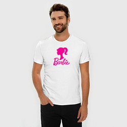 Футболка slim-fit Розовый логотип Барби, цвет: белый — фото 2