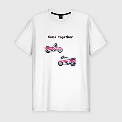 Мужская slim-футболка Come together