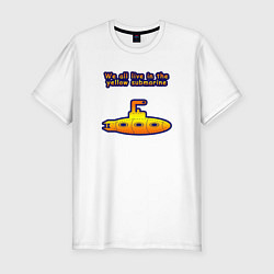 Футболка slim-fit We all live in the yellow submarine, цвет: белый