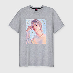 Футболка slim-fit Феликс - Stray Kids, цвет: меланж