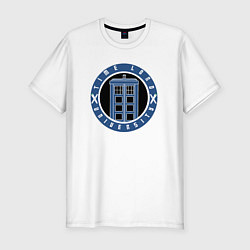Мужская slim-футболка Time lord university