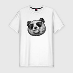 Мужская slim-футболка Панда в очках