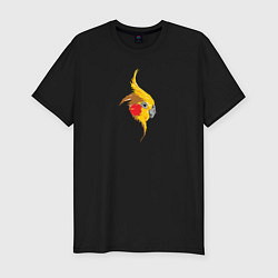 Мужская slim-футболка Голова попугая WPAP