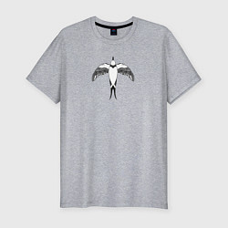 Мужская slim-футболка Птица в египетском стиле