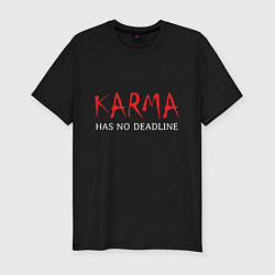 Футболка slim-fit Karma has no deadline, цвет: черный