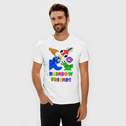 Футболка slim-fit Rainbow Friends персонажи, цвет: белый — фото 2