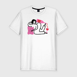 Мужская slim-футболка Розовое винцо