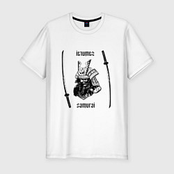 Мужская slim-футболка Самурай и мечи