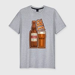Мужская slim-футболка Пиво эль