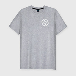 Мужская slim-футболка Лого ChatGPT