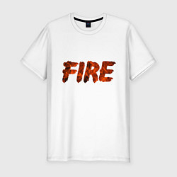 Футболка slim-fit Fire flame, цвет: белый