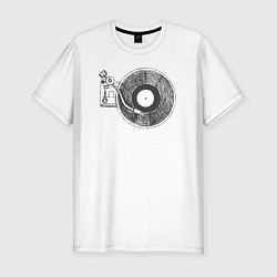 Мужская slim-футболка Vinyl style