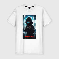Мужская slim-футболка Roblox hacker