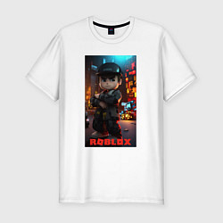 Футболка slim-fit Roblox man, цвет: белый