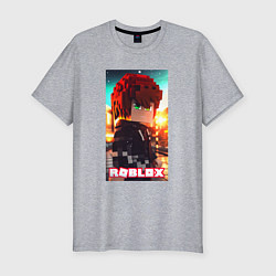 Футболка slim-fit Roblox man, цвет: меланж