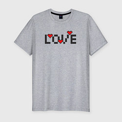 Мужская slim-футболка MoMo - 8bit Love