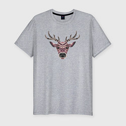 Футболка slim-fit Brown deer, цвет: меланж