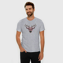 Футболка slim-fit Brown deer, цвет: меланж — фото 2