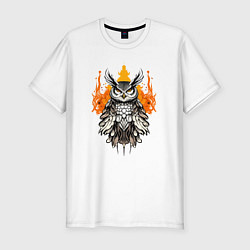 Мужская slim-футболка Королева сова