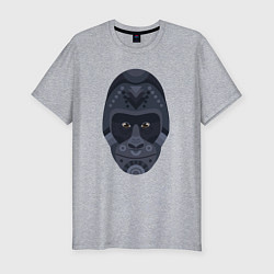 Мужская slim-футболка Black gorilla