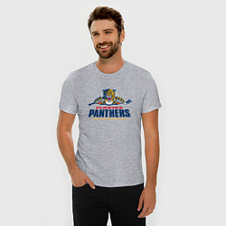 Футболка slim-fit Florida panthers - hockey team, цвет: меланж — фото 2