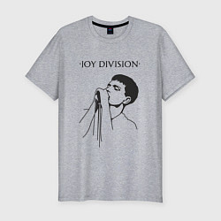 Футболка slim-fit Йен Кёртис Joy Division, цвет: меланж