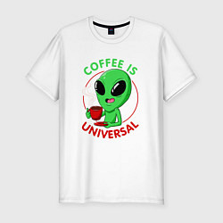 Мужская slim-футболка Coffee is universal