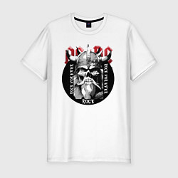 Мужская slim-футболка AC DC рок на вечно