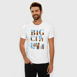 Футболка slim-fit Big city lover Moscow, цвет: белый — фото 2