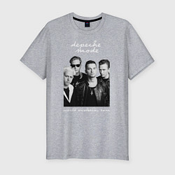 Мужская slim-футболка Depeche Mode World Violation Tour Band