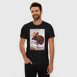 Футболка slim-fit Лось хоба, цвет: черный — фото 2