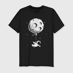 Мужская slim-футболка Moon balloon