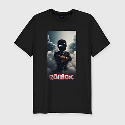 Футболка slim-fit Roblox dark man, цвет: черный