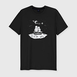 Мужская slim-футболка Space love
