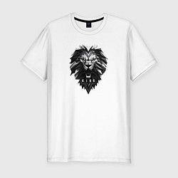 Мужская slim-футболка Лев король зверей