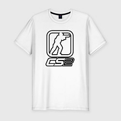 Мужская slim-футболка CS2 logo