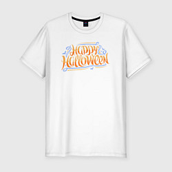 Мужская slim-футболка Счастливый хэллоуин