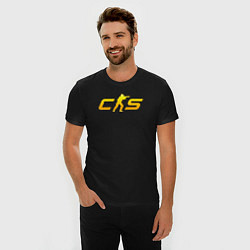 Футболка slim-fit CS2 yellow logo, цвет: черный — фото 2