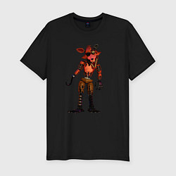 Футболка slim-fit Фокси обычный, цвет: черный