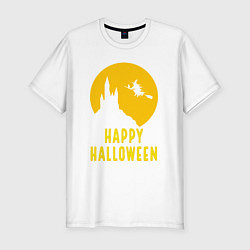 Мужская slim-футболка Halloween witch