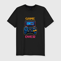 Футболка slim-fit Джойстик game over, цвет: черный