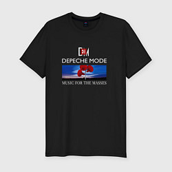 Мужская slim-футболка Depeche Mode - Music for the Masses logo