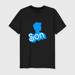 Мужская slim-футболка Сын - силуэт Кена