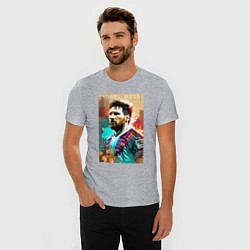 Футболка slim-fit Lionel Messi - football - striker, цвет: меланж — фото 2