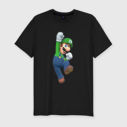 Мужская slim-футболка Луиджи прыгает
