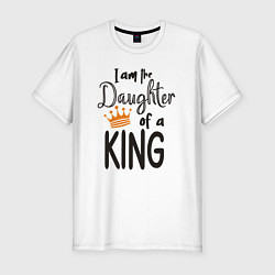 Мужская slim-футболка Я дочь короля