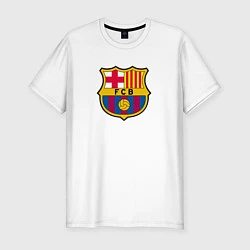 Футболка slim-fit Barcelona fc sport, цвет: белый